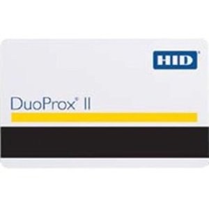 HID 1336LGSMN DuoProx II 1336 Printable Prox Card with Magnetic Stripe, Programmed, Glossy Front, Logo Back, Matching Numbers, No Slot