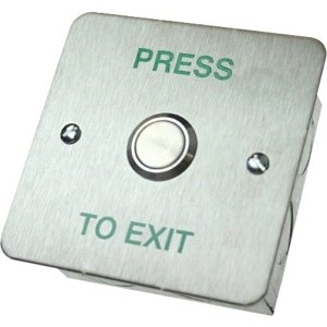 CDVI RTE-SF Stainless Steel Exit Button, square, Surface Mount