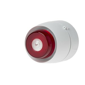 Cranford Controls VTB-32EVAD Wall Spatial Sounder VAD Beacon, 24V DC EN54-3 C-3-8 Deep Base, Red Body and White Flash