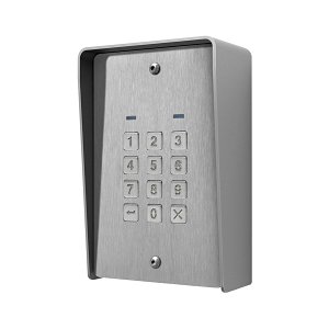 Videx 8901-S 8000 Series, Low Current 3 Code 3 Relay Keypad with Blue Backlit Buttons, Stainless Steel Finish, Surface Mount