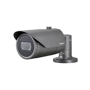 Hanwha HCO-6070R Wisenet HD Plus Series, WDR IP66 2MP 3.2-10mm Varifocal Lens, IR 30M HDoC Bullet Camera, Black