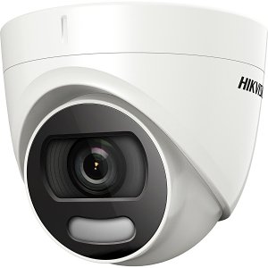 Hikvision DS-2CE72HFT-F Turbo HD ColorVu 5MP HDoC Turret Camera, 3.6mm Fixed Lens, White