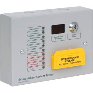 Kentec K911113M8 Sigma Si 10 LED Extinguishant Status Unit with Manual Release and Mode Select Keyswitch