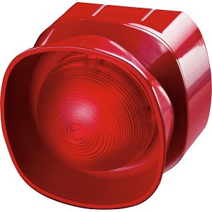 Apollo 55000-293APO XP95 Series Isolating Open-Area Multi-Tone Sounder Beacon 100dB A, Indoor Use, Red Flash and Red Body