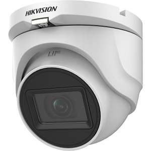 Hikvision DS-2CE76H0T-ITMF Value Series 5MP Outdoor IR Turret Camera, 3.6mm Fixed Lens, White