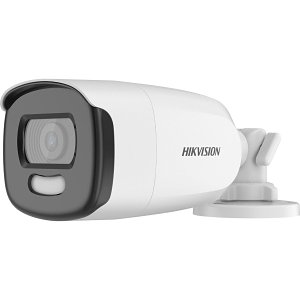 Hikvision DS-2CE12HFT-E Turbo HD ColorVu 5MP HDoC Bullet Camera, 2.8mm Fixed Lens, White