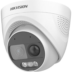 Hikvision DS-2CE72DF3T-PIRXOS IOT Series ColorVu 2MP HDoC Turret Camera, 2.8mm Fixed Lens, White
