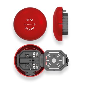 Vimpex CBE6-XD-024-EN ClamBell 24V 6” Fire Alarm Bell, Deep Base, Red