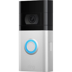 Ring Video Doorbell 4 with Quick-Release Battery Pack, Wireless Smart Video Doorbell Camera, Satin Nickel (8VR1S1-0EU0)