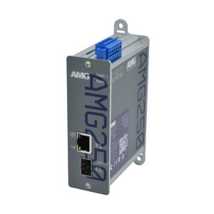 AMG 250-1FAT-1S-P30 Industrial PoE Media Converter 1 x 10-100Base-TX RJ45 Port with 802.3 at 30W PoE