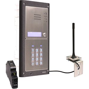 Videx GSM4KCR-1/4G 4000 Series 1-Station 4G GSM Intercom with Backlit Keypad, Matte Finish, Surface Mount