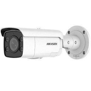 Hikvision DS-2CD2T87G2-LSU/SL Pro Series ColorVu 4K Strobe Light and Audible Warning IP67 IR IP Bullet Camera, 2.8mm Fixed Lens, White