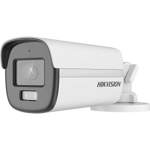 Hikvision DS-2CE12KF0T-FS Turbo HD ColorVu 3K HDoC Bullet Camera, 2.8mm Fixed Lens, White