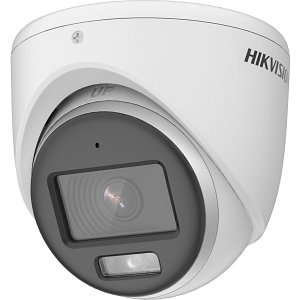 Hikvision DS-2CE70KF0T-MFS Turbo HD ColorVu 3K HDoC Turret Camera, 2.8mm Fixed Lens, White