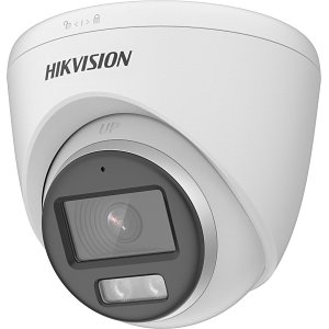 Hikvision DS-2CE72KF0T-FS Turbo HD ColorVu 5MP HDoC Turret Camera, 2.8mm Fixed Lens, White
