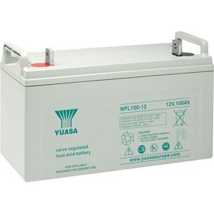 Yuasa NPL100-12 Industrial NPL Series, 12V 100Ah Valve Regulated Lead Acid Battery, 20-Hr Rate Capacity, General Purpose