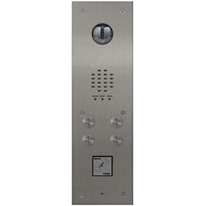 Videx VR120/136-4 4-Button VR120 Panel with 136 Amplifier, Flush Mount