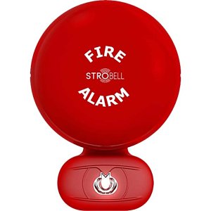 Vimpex SBE6-RS-024-EN-RW StroBell Combined Fire Alarm Bell, 24V Shallow Base, Red