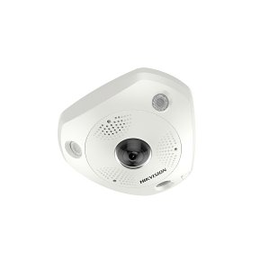 Hikvision DS-2CD6365G0-IVS(B) Panoramic Series 6MP IR IP Fisheye Camera, 1.27mm Fixed Lens, White