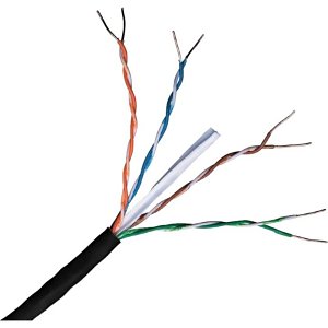Connectix 001-003-005-10X CAT6 UTP PVC Solid External Cable, Eca, 305m Reel, Black