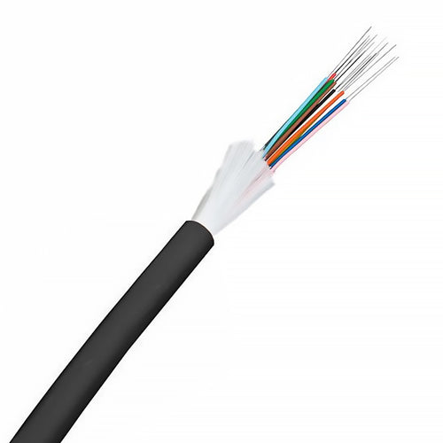 Connectix 002-005-009-12LS Starlight Series Corrugated Steel Tape Armoured Fibre Optic Cable, 12-Fibre, OM4-50/125, Black