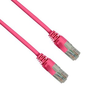 Connectix 003-3B5-020-20C Magic Patch Series CAT6 Patch Cable, LSOH with Latch Protection Boot, RJ45, UTP, 2m, Pink