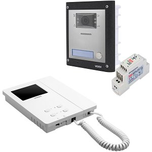 Videx IPVK-1 1-Button IP Kit with Panel and Touch Screen Videophone, Flush Mount