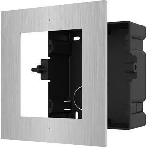 Hikvision DS-KD-ACF1-S 1-Module Bracket for Intercom Indoor and Outdoor use, Stainless Steel, Plastic Gang Box