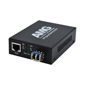 AMG 210M-1FAT-1SM1B-P30 210M PoE Series, Commercial PoE Media Converter, 1 x 10-100Base-TX RJ45 Port, Multimode, 1-Fibre, B-Side