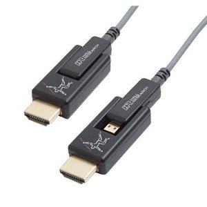 Hall CHD-JAV4K-DE Javelin Plenum 18Gbps 4K Optical HDMI Cable with Detachable Ends, 25m