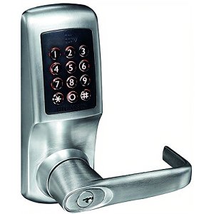 Codelocks CL5510BS Code, Card, and Phone Smart Lever Lock Brushed Steel Finish