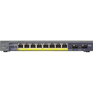 Netgear GS110TP 10-Port Gigabit Ethernet Smart Switch with 8 PoE Ports and 2 Dedicated SFP Ports