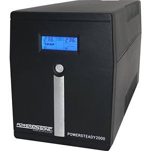 Power Sonic 2000 Powersteady Series, 16A, UPS with Battery Charger, 12V 9AHx2, Tower, LCD display