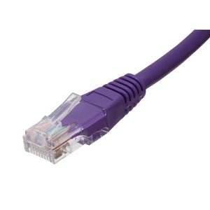 Connectix 003-4NB4-020-08B Magic Patch Series CAT5e Patch Cable, LSZH with Latch Protection Boot, Shielded, RJ45, FTP, 2m, Purple