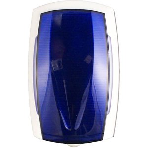 CQR BCINTRA-W Intra Series Piezo Sounder Beacon, 115dB A, Outdoor Use, Blue Lens and White Body