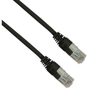 Connectix 003-3B5-010-09C Magic Patch Series CAT6 Patch Cable, RJ45 UPT, LSOH with Latch Protection Boot, 1m, Black