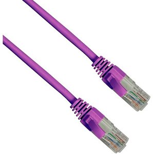 Connectix 003-3B5-015-08C Magic Patch Series CAT6 Patch Cable, RJ45 UPT, LSOH with Latch Protection Boot, 1.5m, Purple