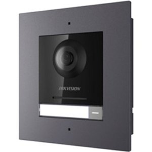 Hikvision DS-KD8003-IME1-F Pro Series 1-Button Door Station Module with 2MP Camera, IP65, 12VDC, Flush Mount, Black