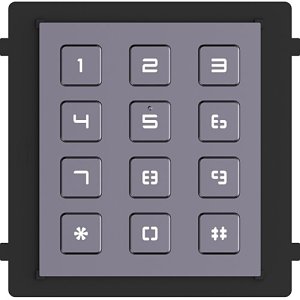 Hikvision DS-KD-KP Pro Series KD8 Modular Door Station Keypad Module, Needs Mouting Bracket, Black