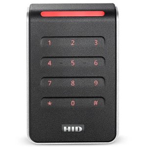 HID 40KNKS-T0-000000 Signo 40 Contactless Smartcard Keypad Reader, Multi-Technology, Mobile Ready, Wall Switch Mount, Pigtail, Black/Silver