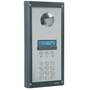 Videx 4202-1R-M Digital Audio Door Panel with Name Scroll Facility, Matt Finish