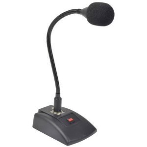 Adastra COM41 Dynamic Paging Microphone with Flexible Stem, XLR plug, Black