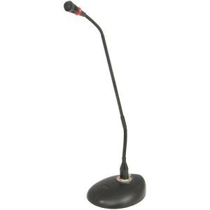 Adastra COM47 Conference-Paging Microphone with Base and Flexible Stem, XLR Plug, Black