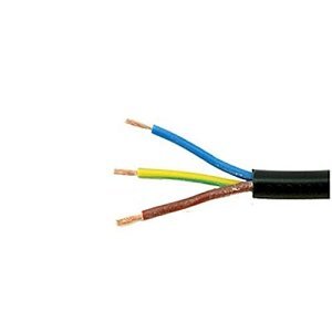 Quality Connectivity H05VV-F Halogen Free Cable, 3x0.75mm, 100 m, Black
