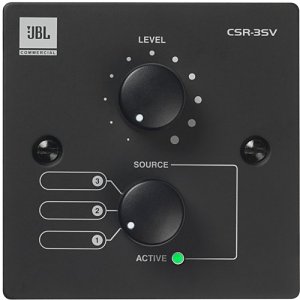 JBL Commercial CSR-3SV CSR Series Remote Control for CSM-32 Mixer, Volume Control and 3-Source Selections, Black
