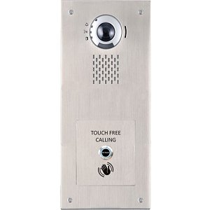 Aiphone IX-DV/S/SS/WAVE 1-Way IP Touch Free Video Entrance Station, Surface Mount, Stainless Steel