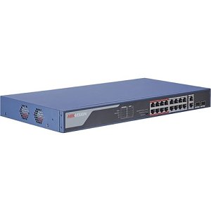 Hikvision DS-3E0318P-E Pro Series 16-Port Unmanaged PoE Switch, 16 x 10-100 Mbps PoE RJ45, 30W