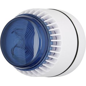 Eaton Fulleon, Flashni Xenon Sounder Beacon, 12V DC, Blue lens, Shallow white (FW) Base, Set to Tone 5 (FL/BL/W/S 12V SND5)