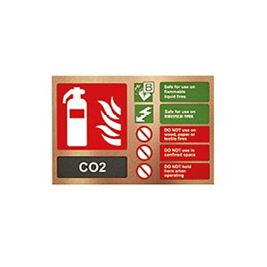 Bull A1235D Extinguisher Copper Co2 Sign 150x100