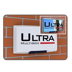 CQR BCMB-ULTRA Multibox Series Sounder Rectangle Cover, Outdoor Use, White